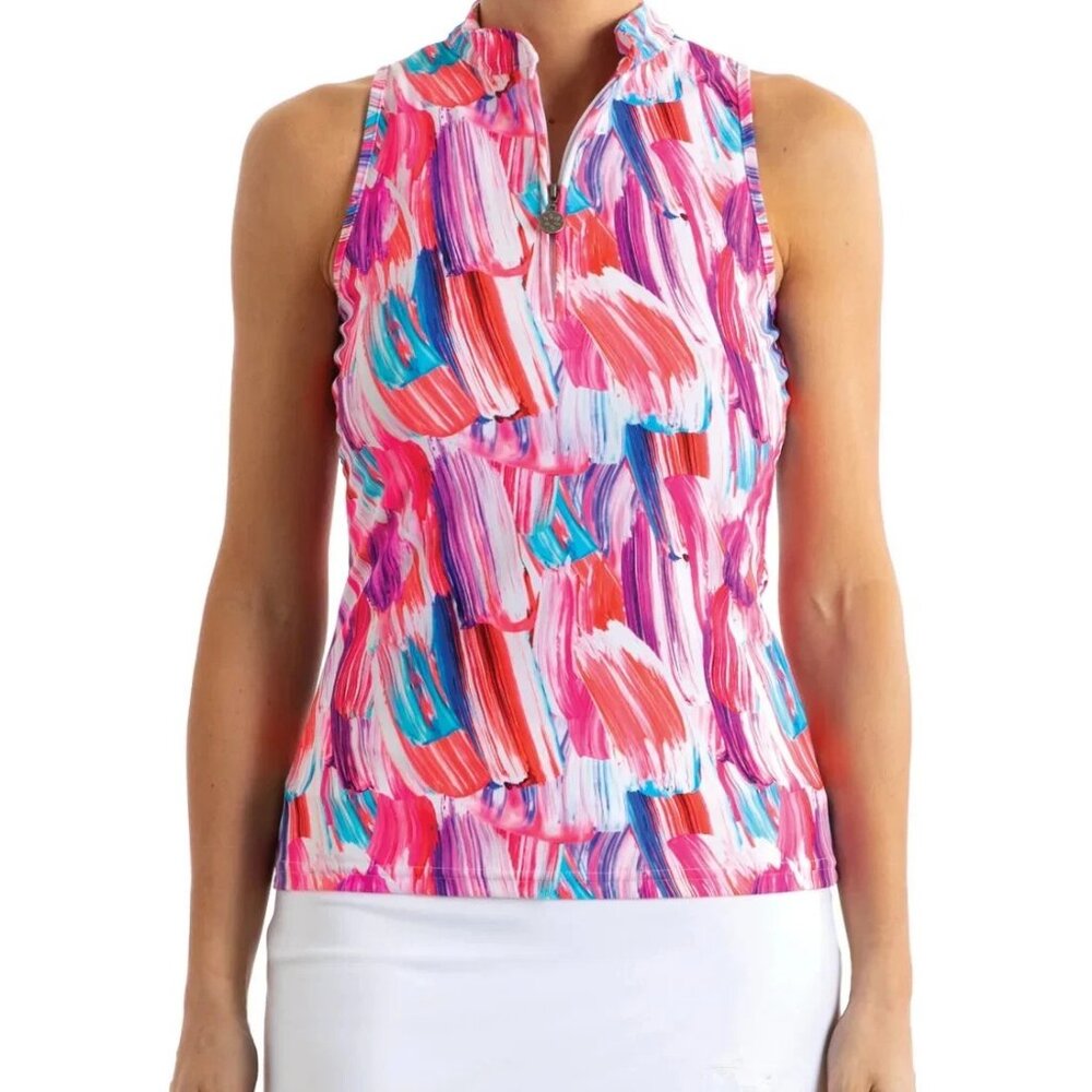 NEW Golf Shirt by TZU TZU Womens Bella Racerback Tank Top Large Performance Wear